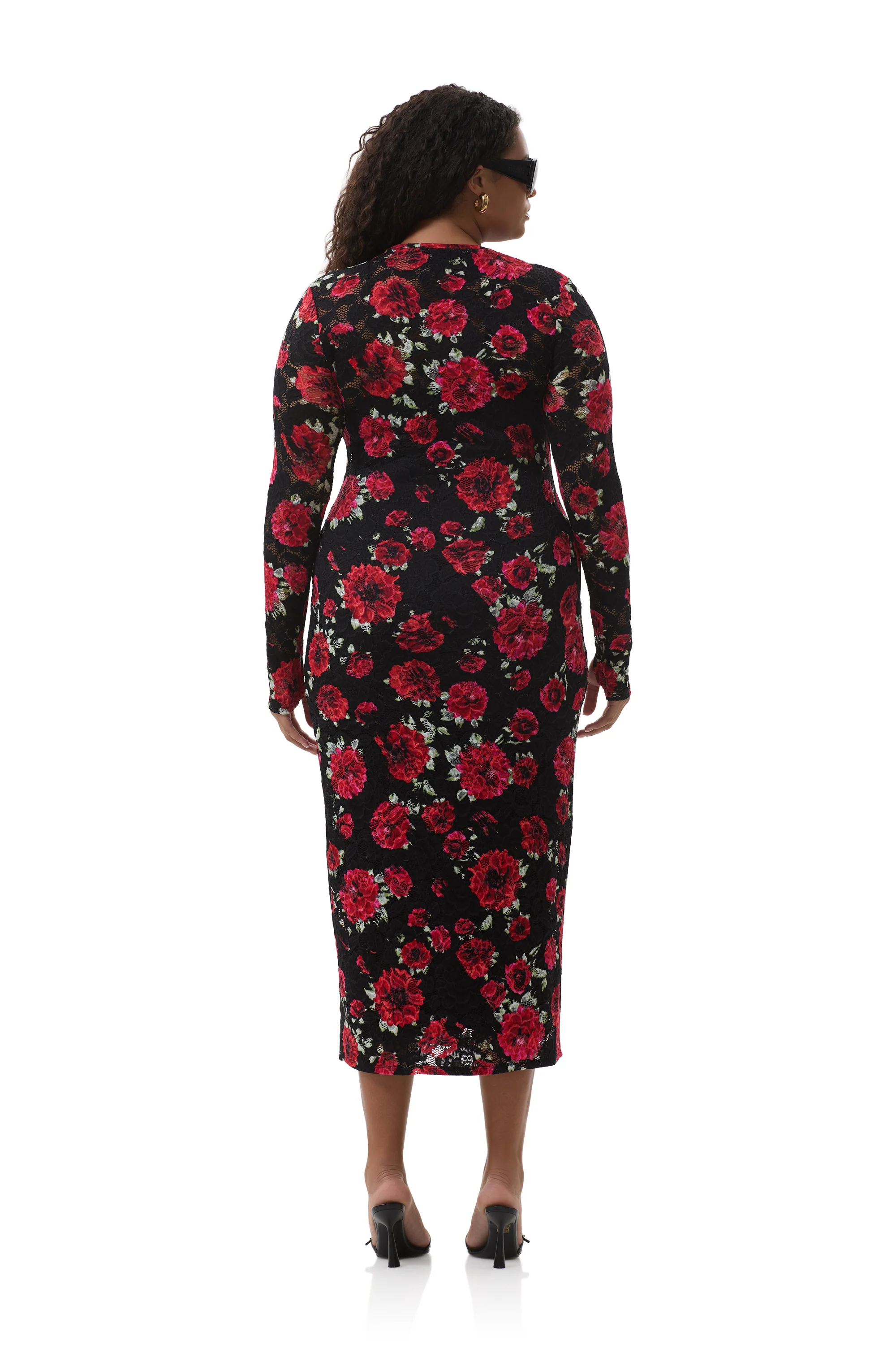 Ashland Crochet Lace Dress - Painted Roses - Image 8