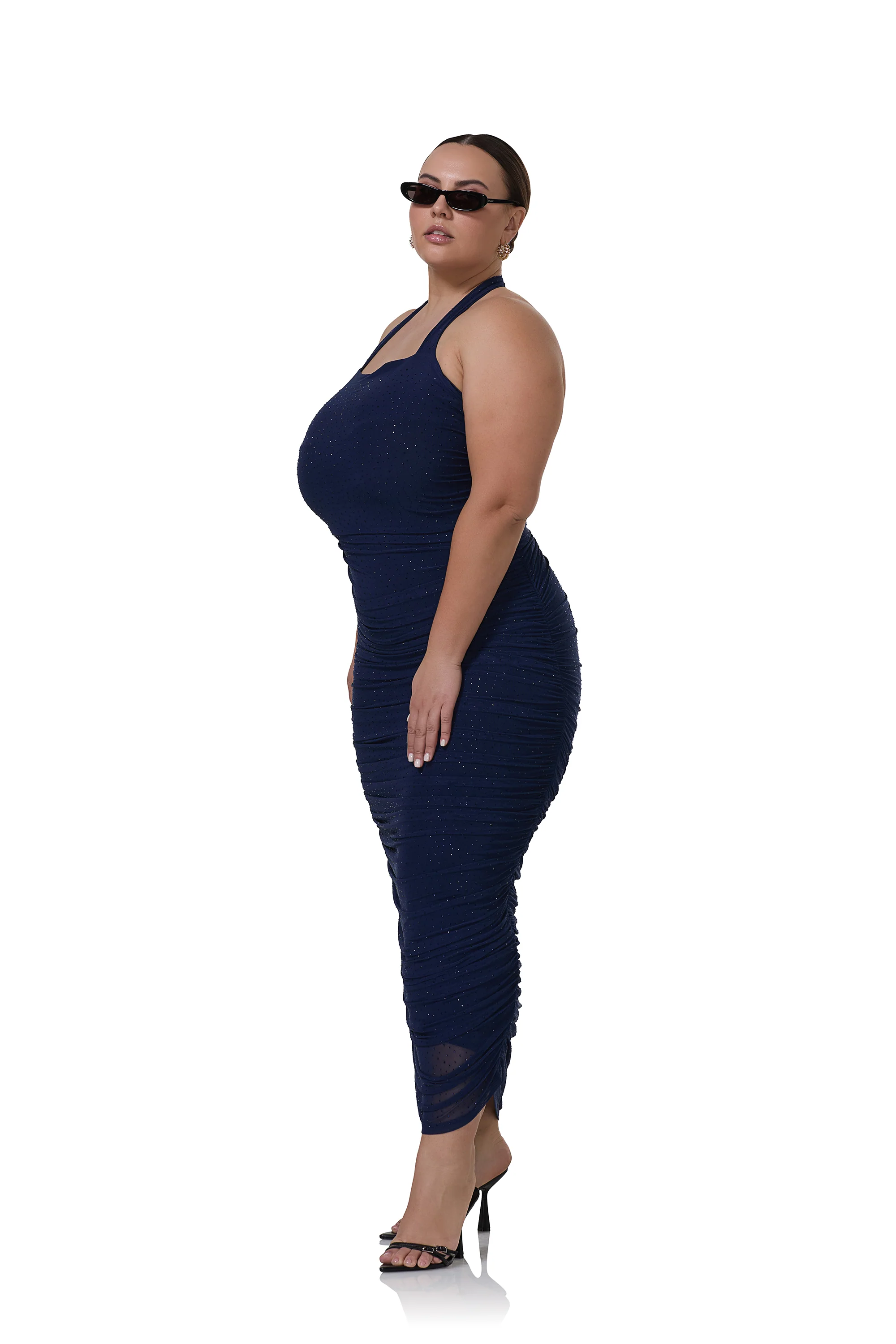 Indina Rhinestone Dress - Bright Navy - Image 6
