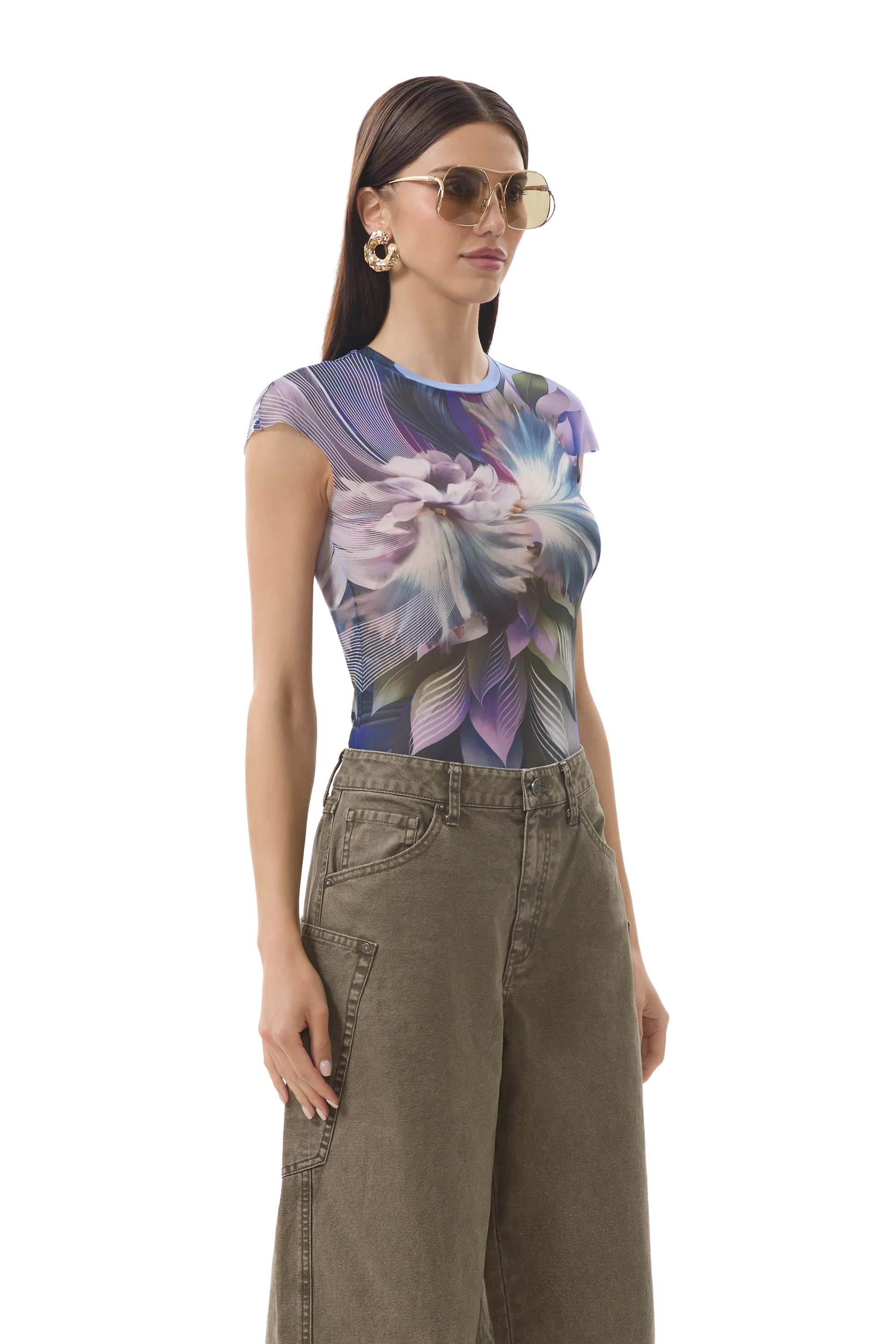 Nina Top - Abstract Orchid - Image 3