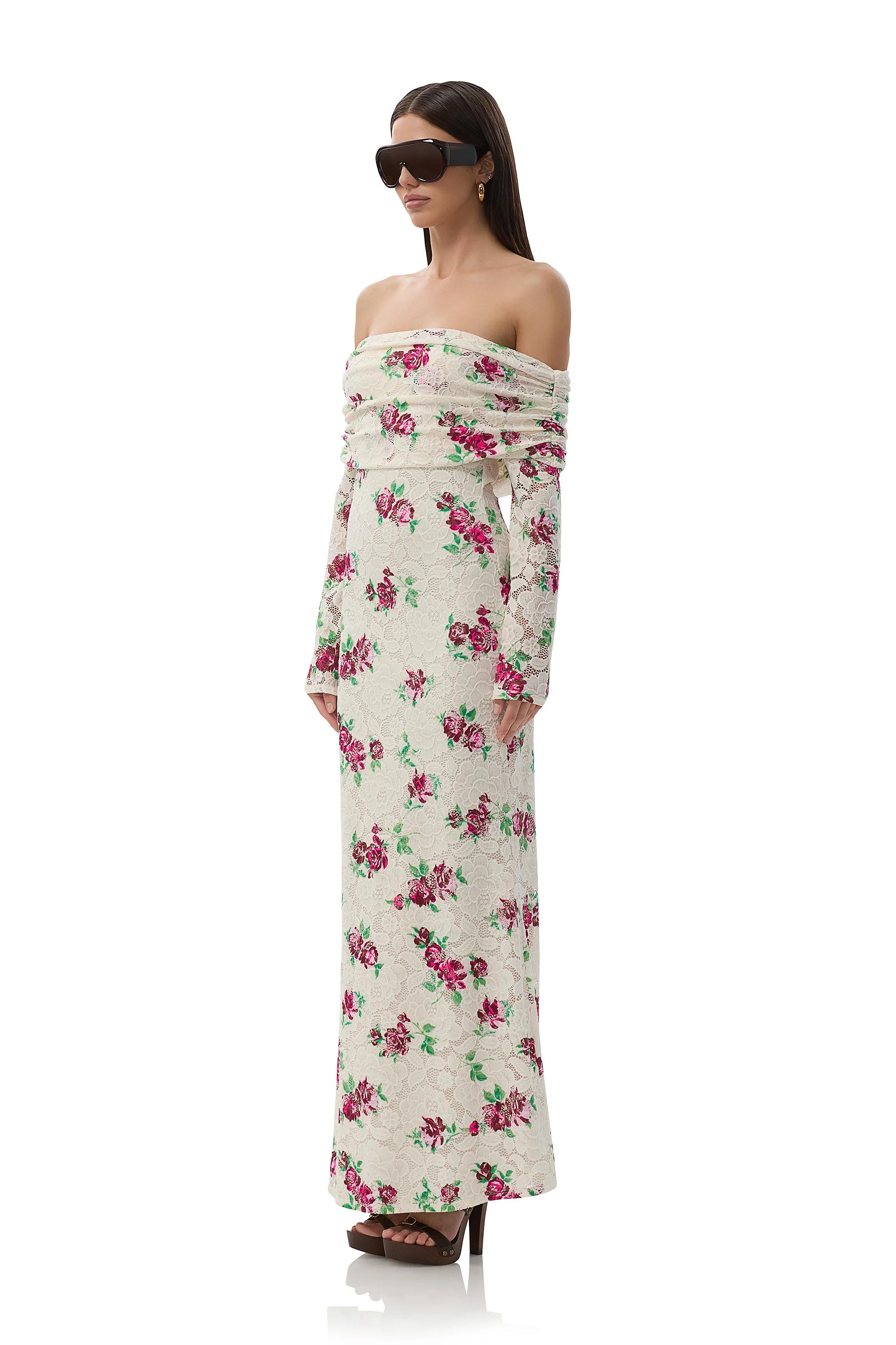 Thelma Crochet Lace Dress - Romance Rose - Image 3